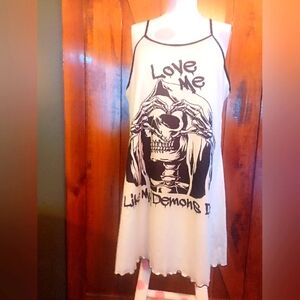 Love Me Like My Demon's Do (Sleep Wear) Graphic Dress ๐ค
